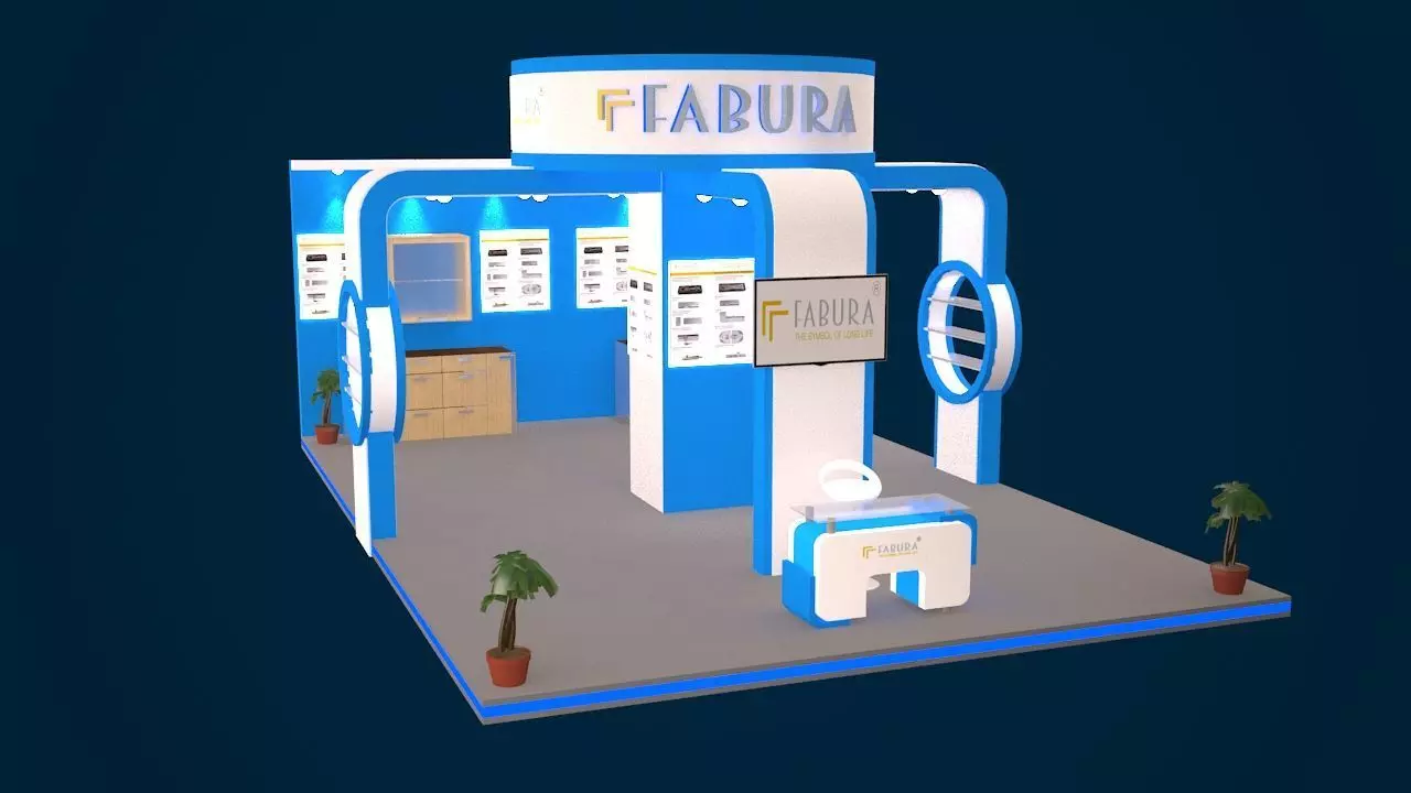 3d exhibition stall design 3D model_0