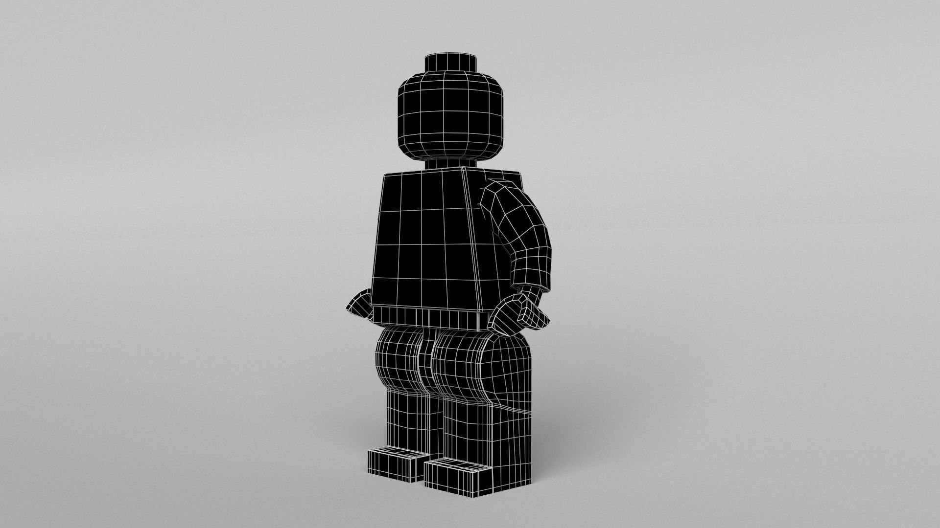 Lego Mini Figure Base 002 Free low-poly 3D model_8
