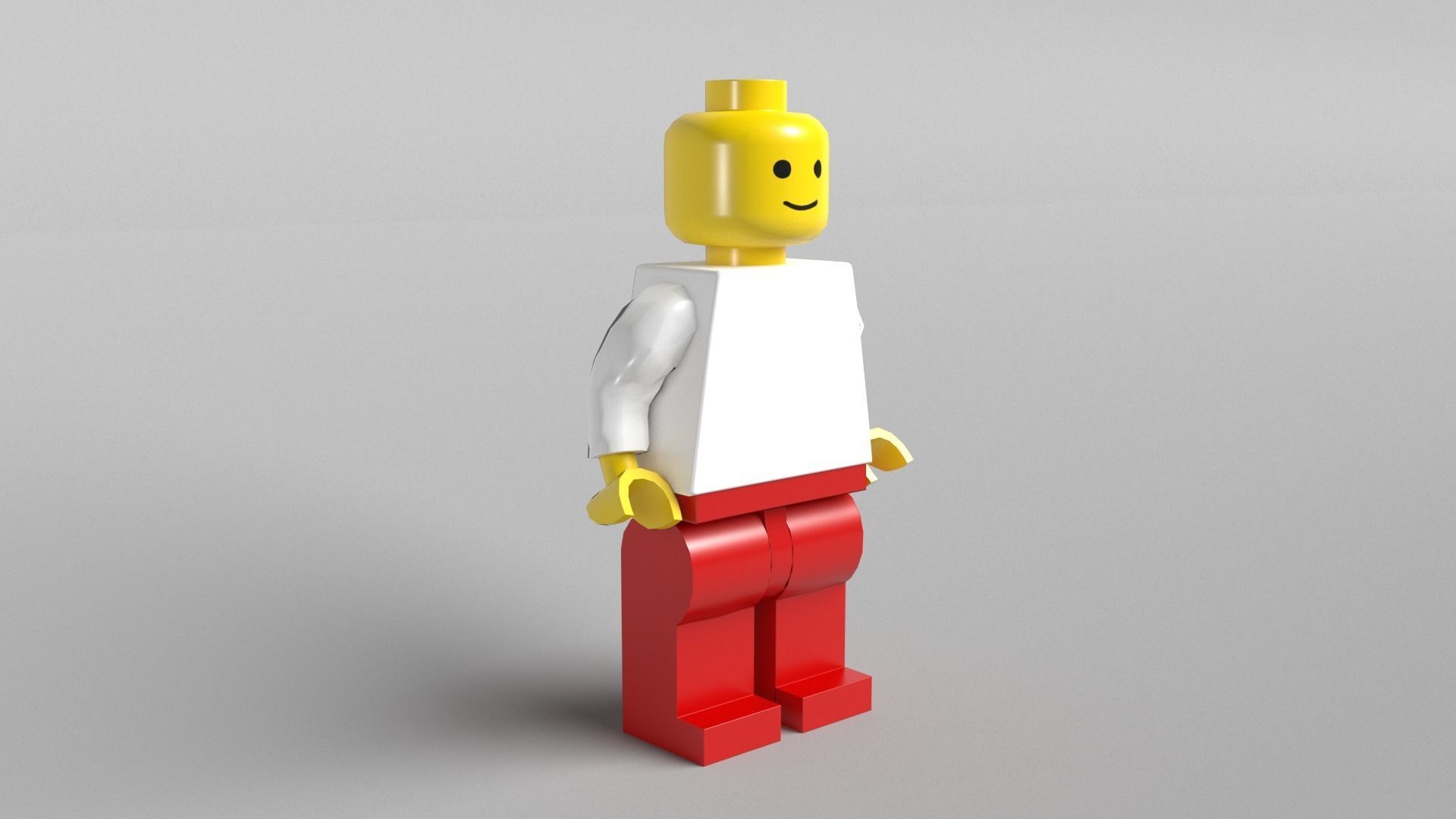 Lego Mini Figure Base 002 Free low-poly 3D model_4