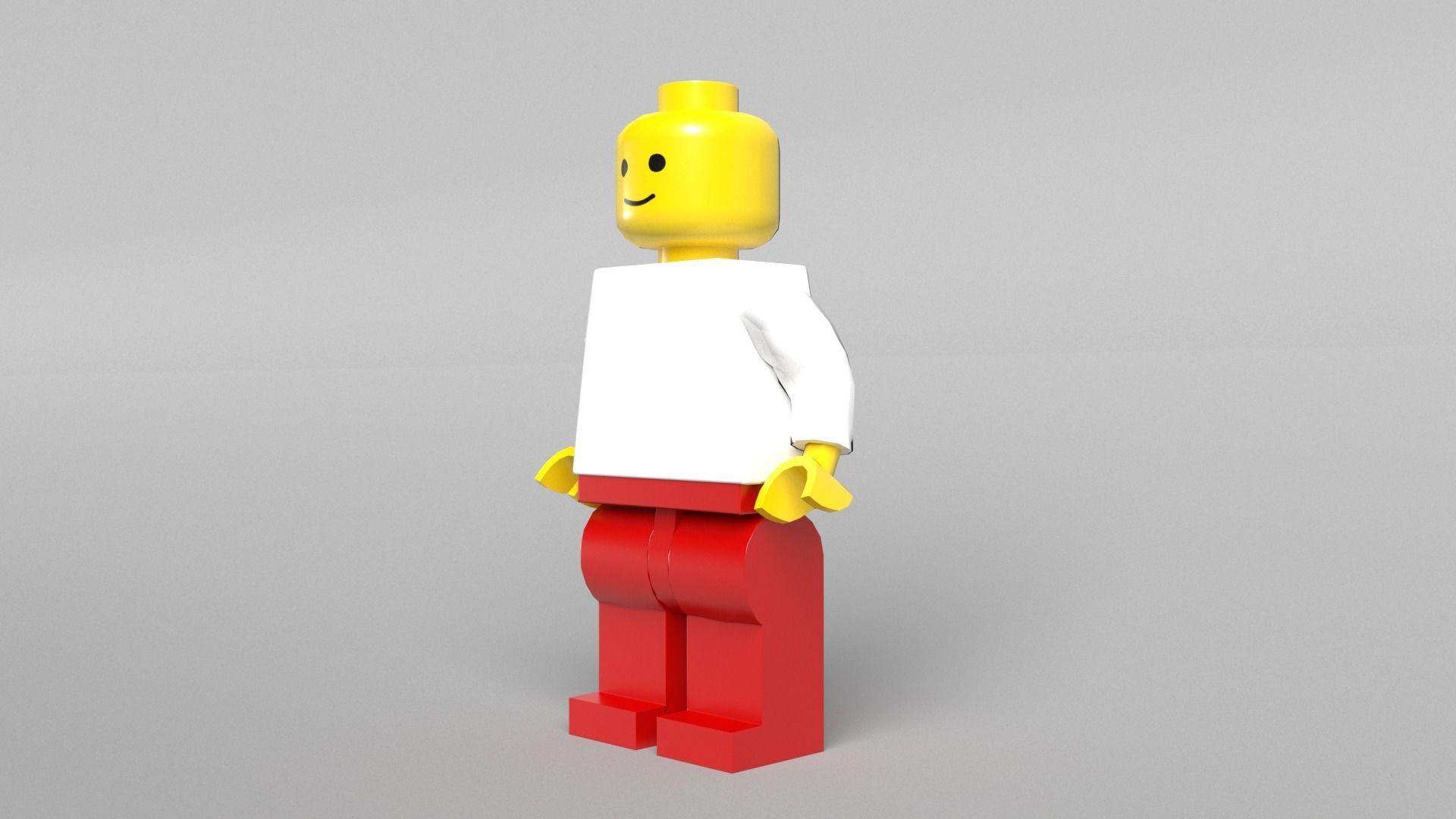 Lego Mini Figure Base 002 Free low-poly 3D model_3
