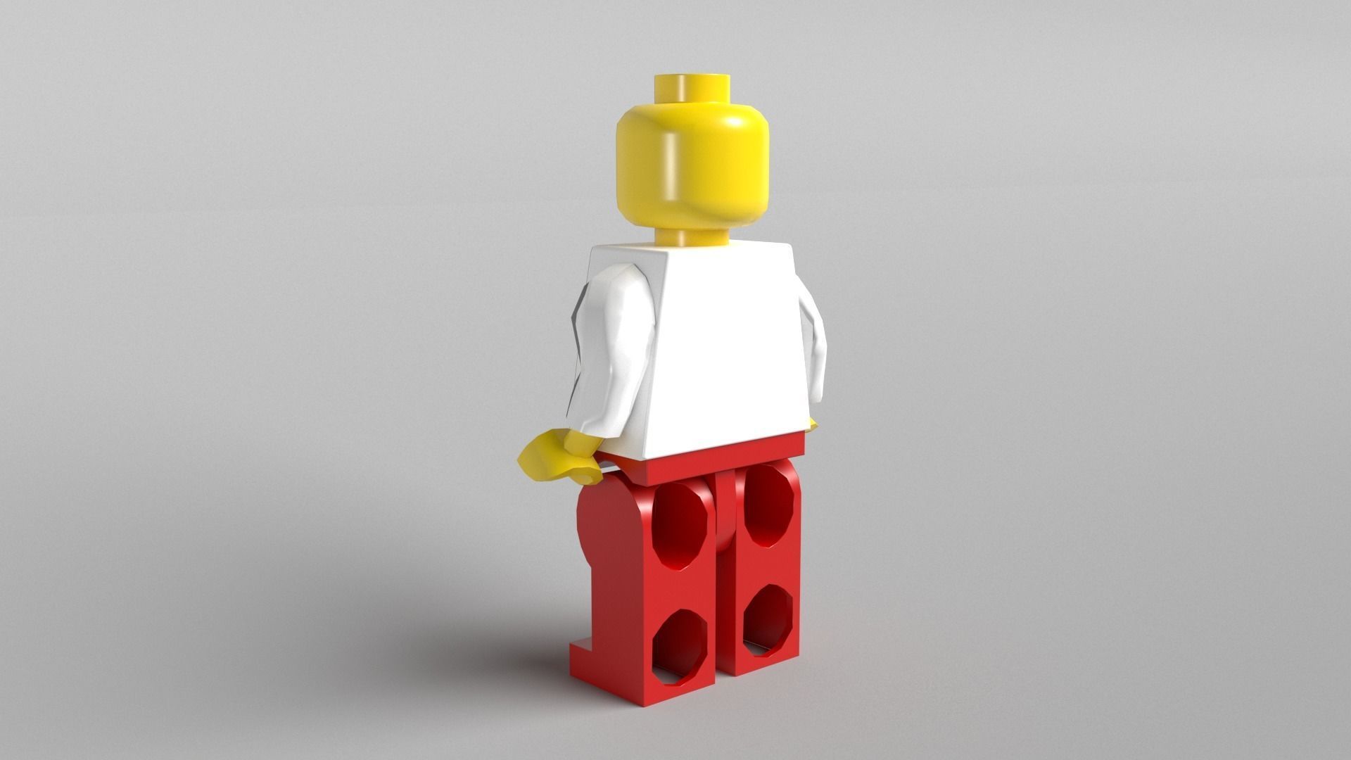 Lego Mini Figure Base 002 Free low-poly 3D model_5