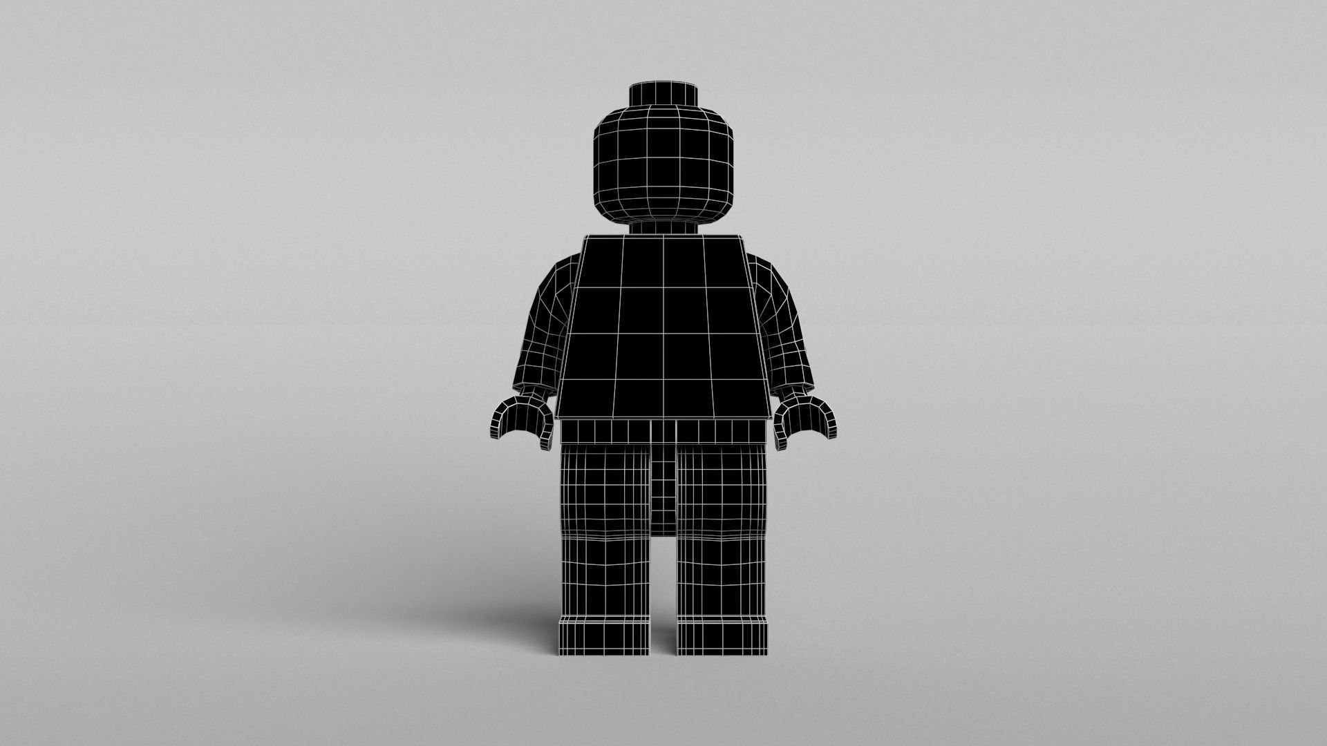 Lego Mini Figure Base 002 Free low-poly 3D model_7