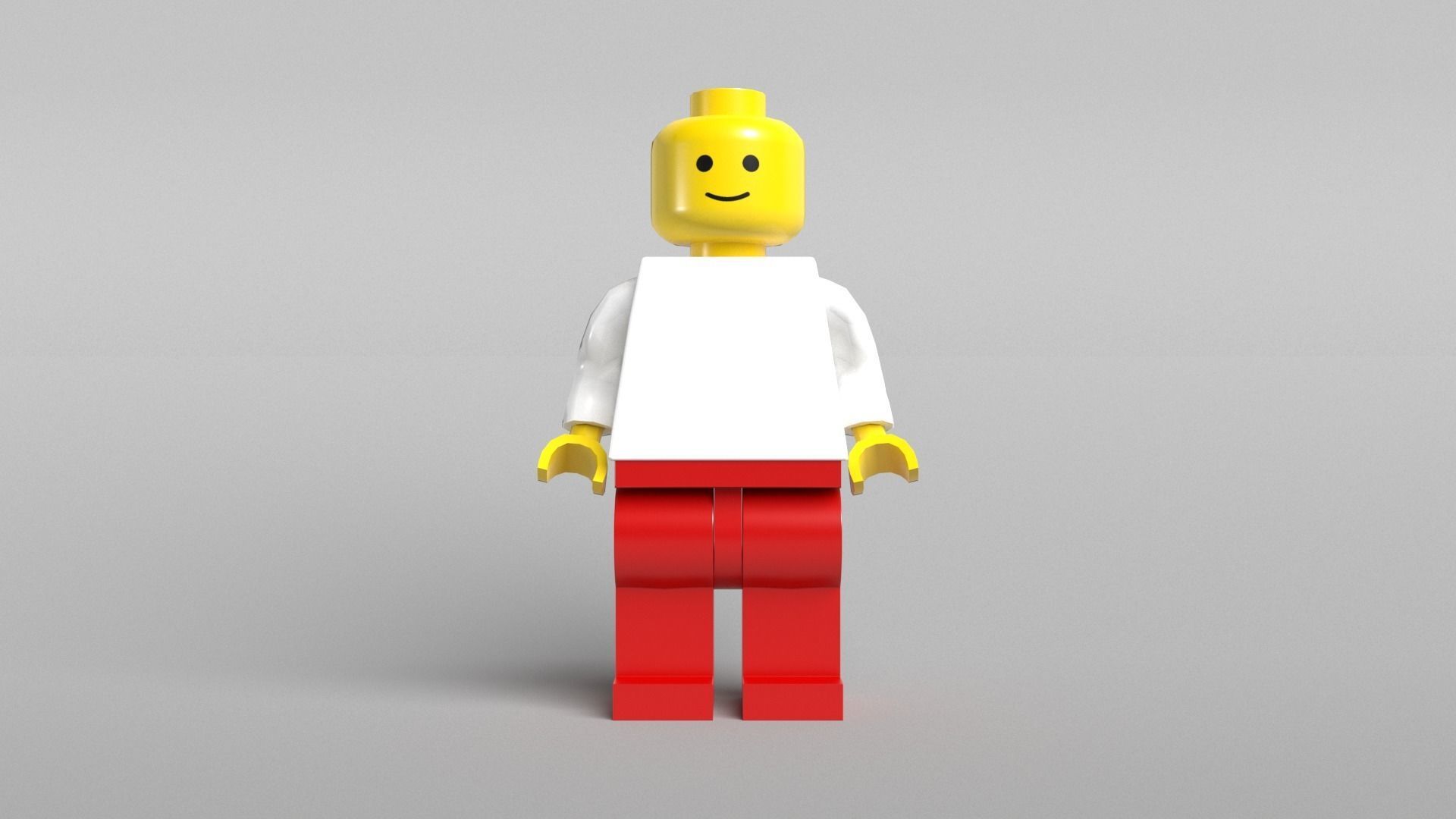 Lego Mini Figure Base 002 Free low-poly 3D model_2