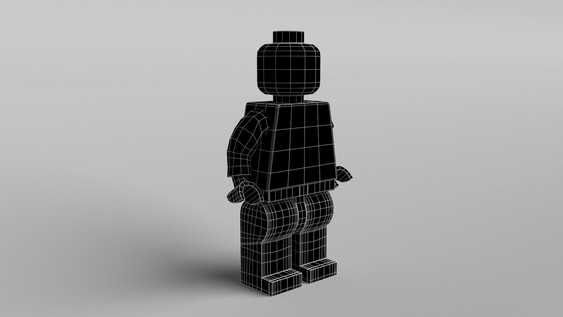 Lego Mini Figure Base 002 Free low-poly 3D model_9