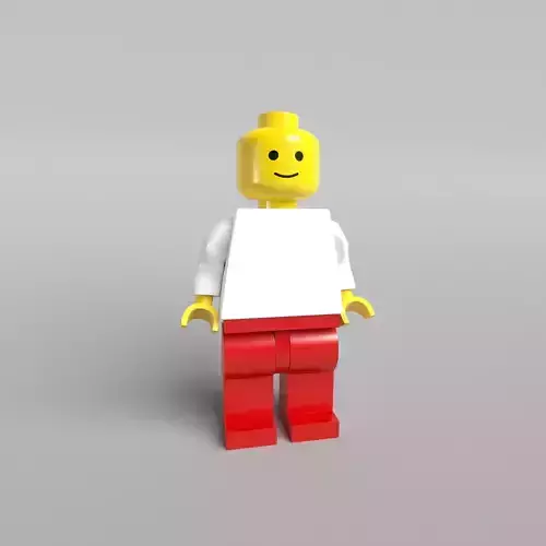Lego Mini Figure Base 002 Free low-poly 3D model