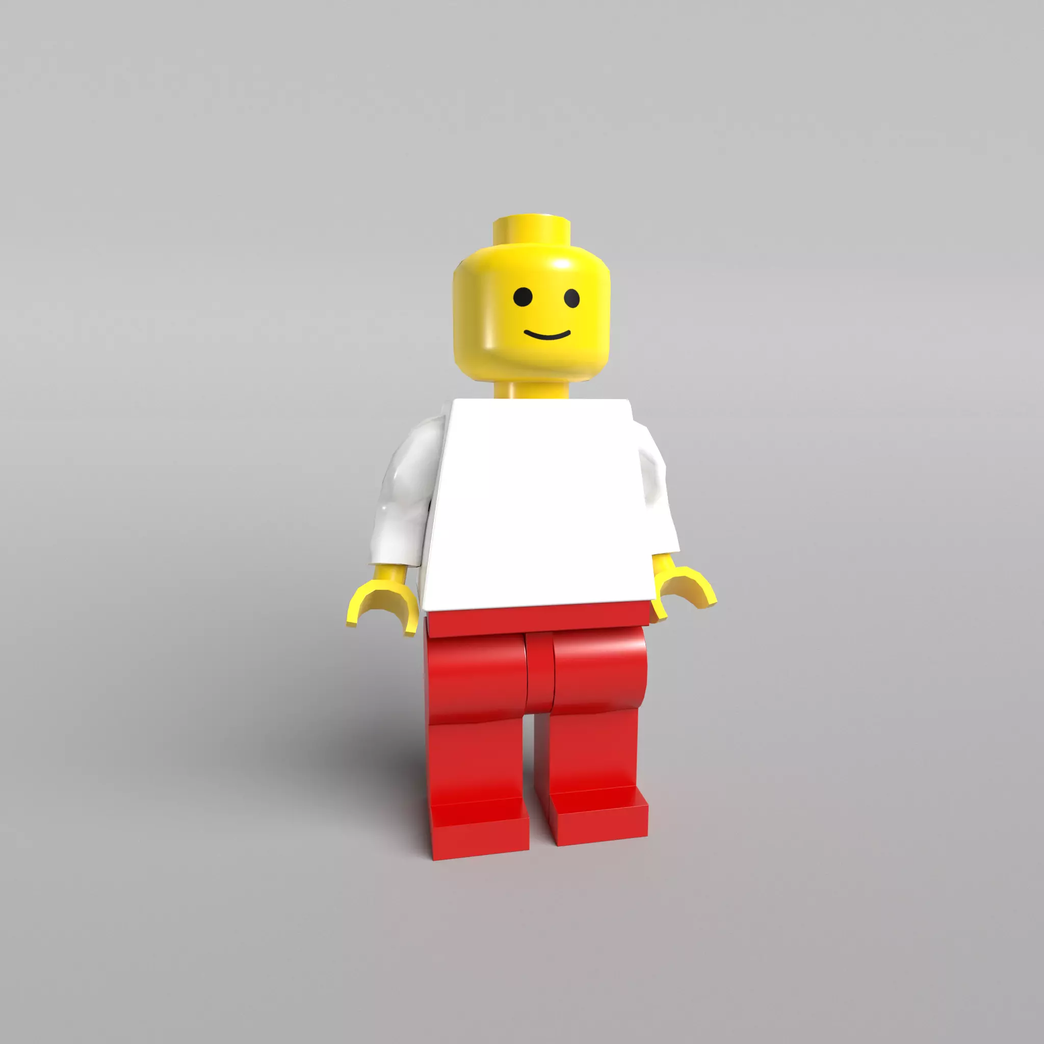 Lego Mini Figure Base 002 Free low-poly 3D model_0