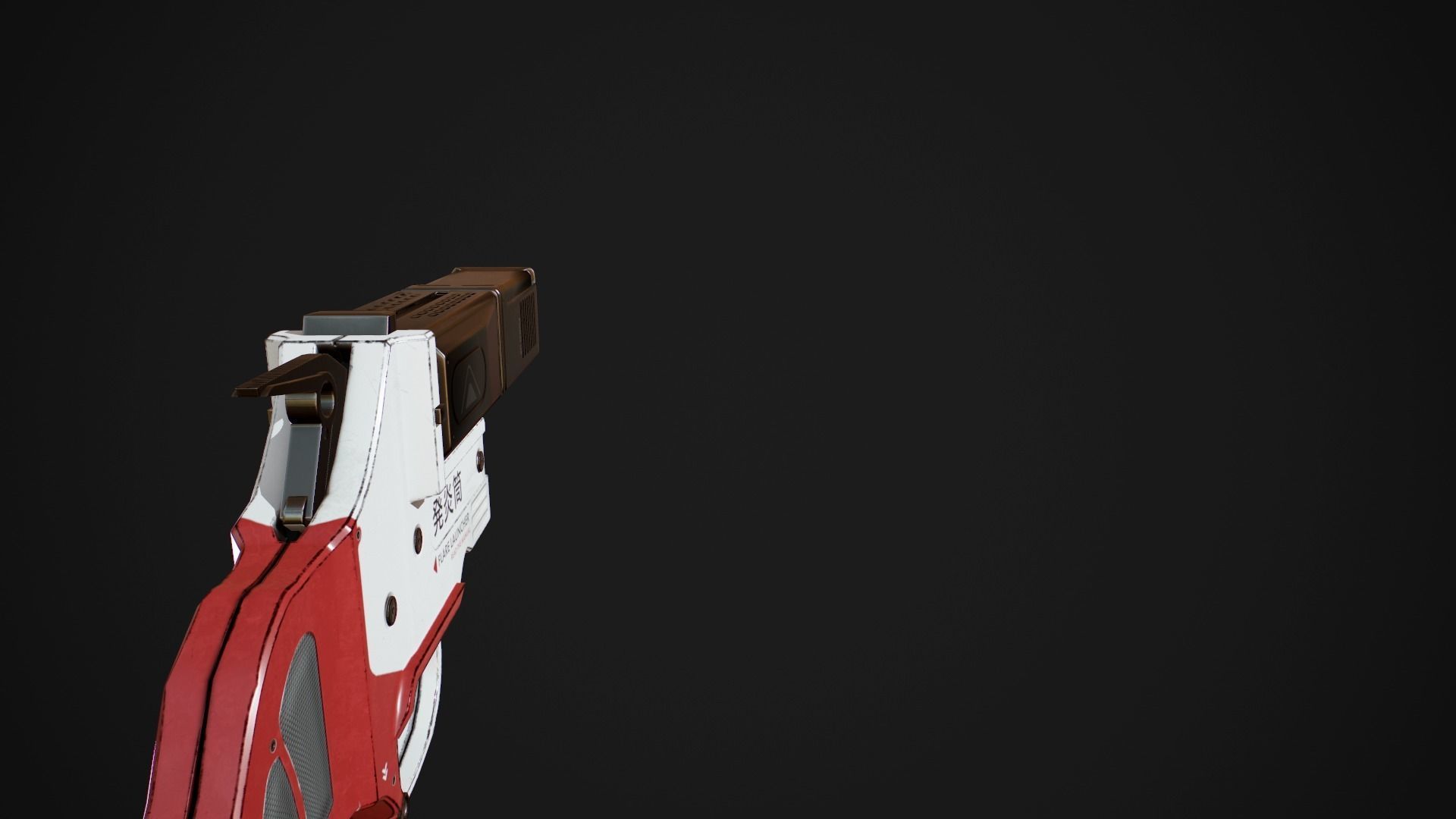 Flare Gun Low-poly 3D model_9