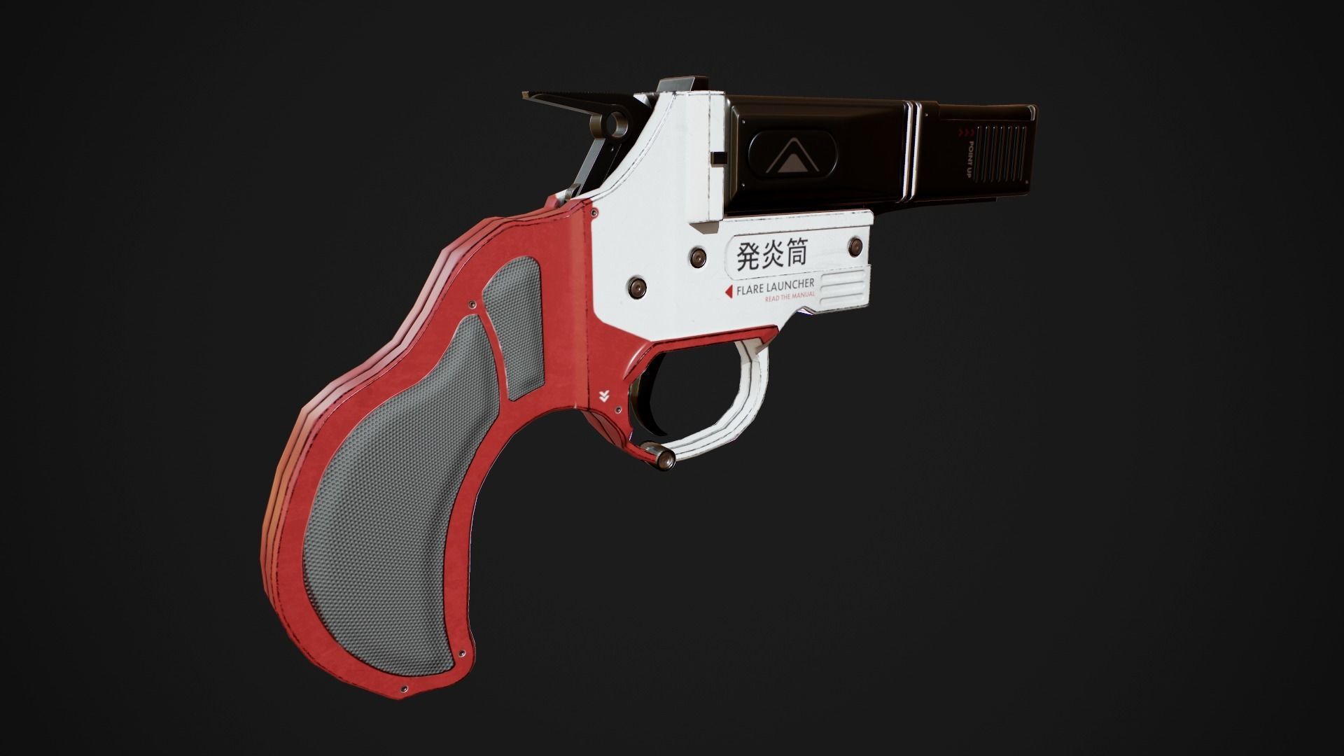 Flare Gun Low-poly 3D model_5