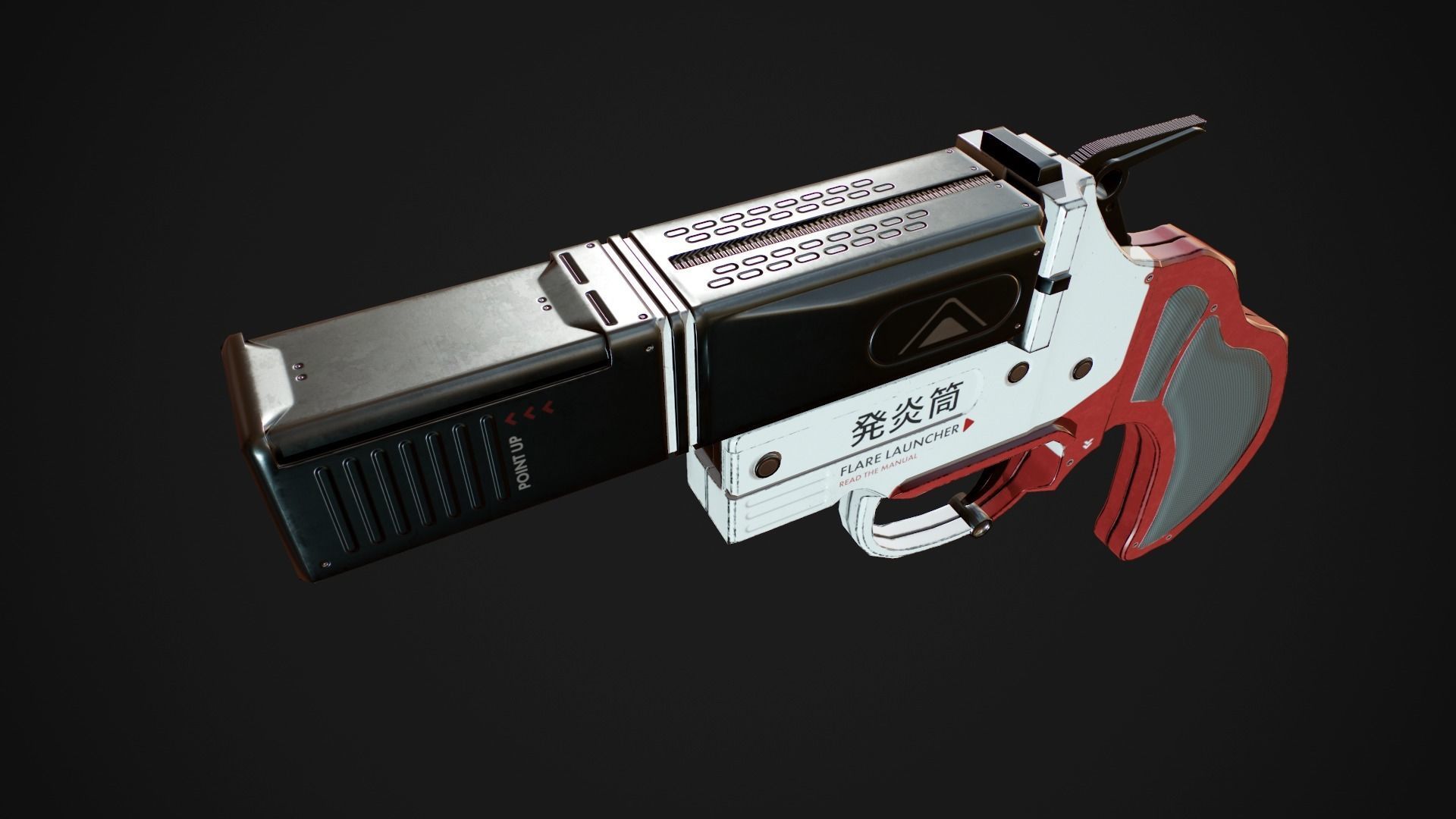 Flare Gun Low-poly 3D model_6