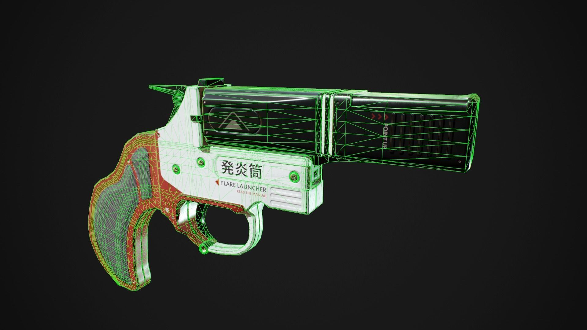 Flare Gun Low-poly 3D model_10