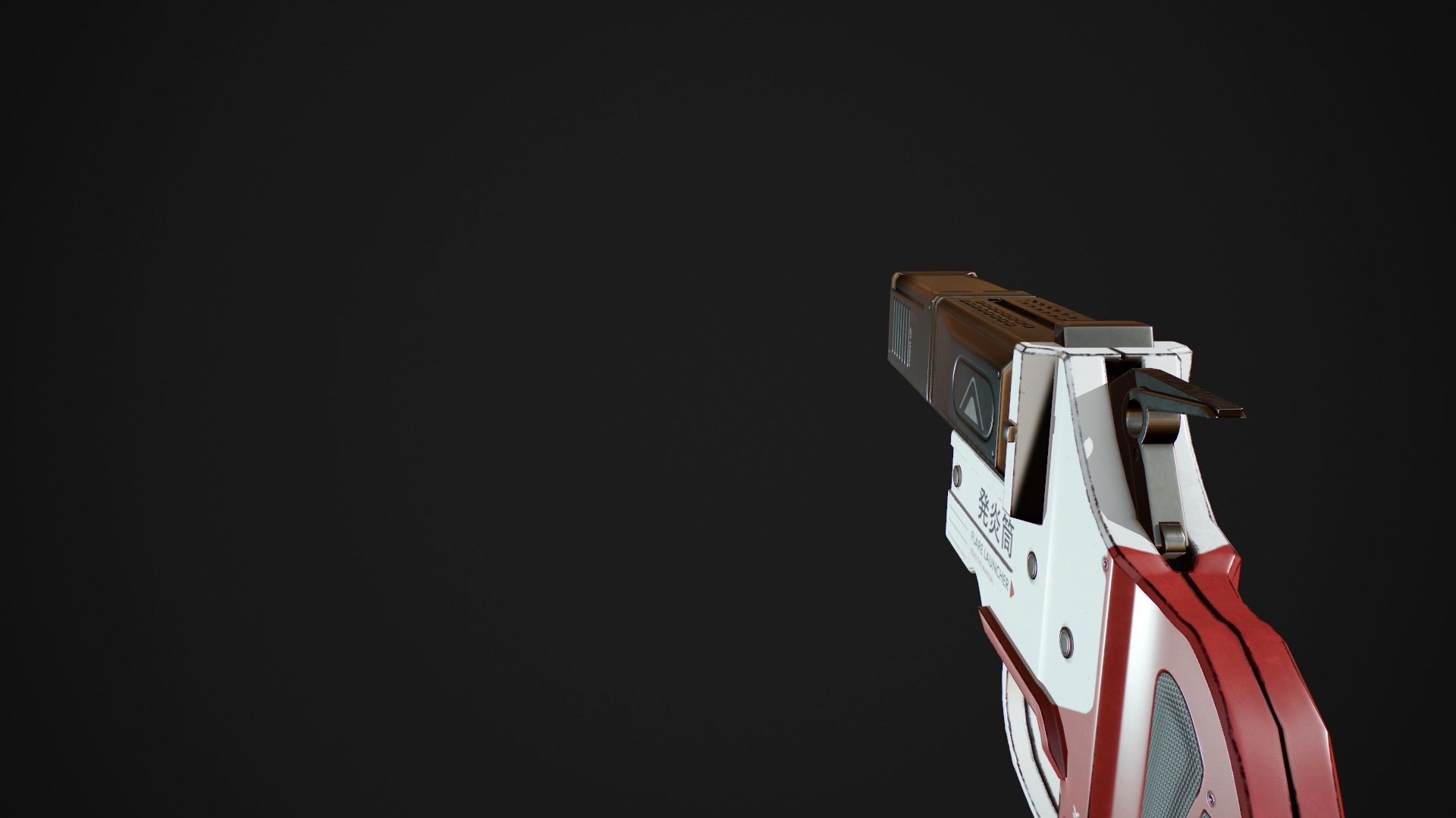 Flare Gun Low-poly 3D model_8