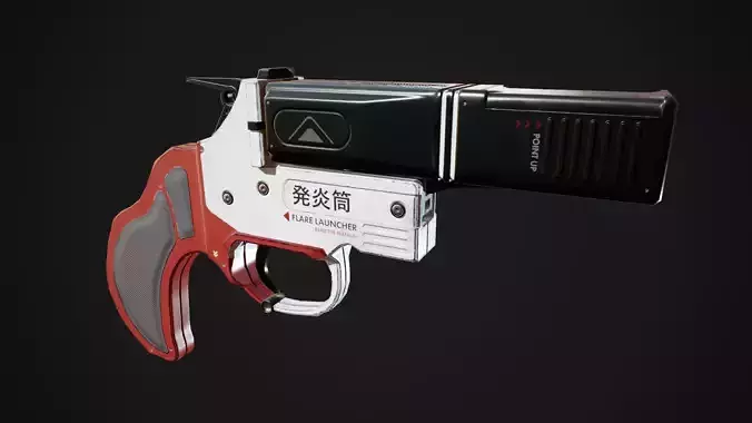 Flare Gun Low-poly 3D model