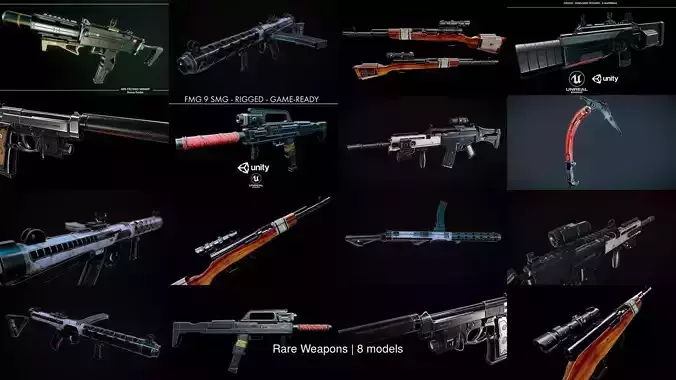 Rare Weapons 3D Model Collection