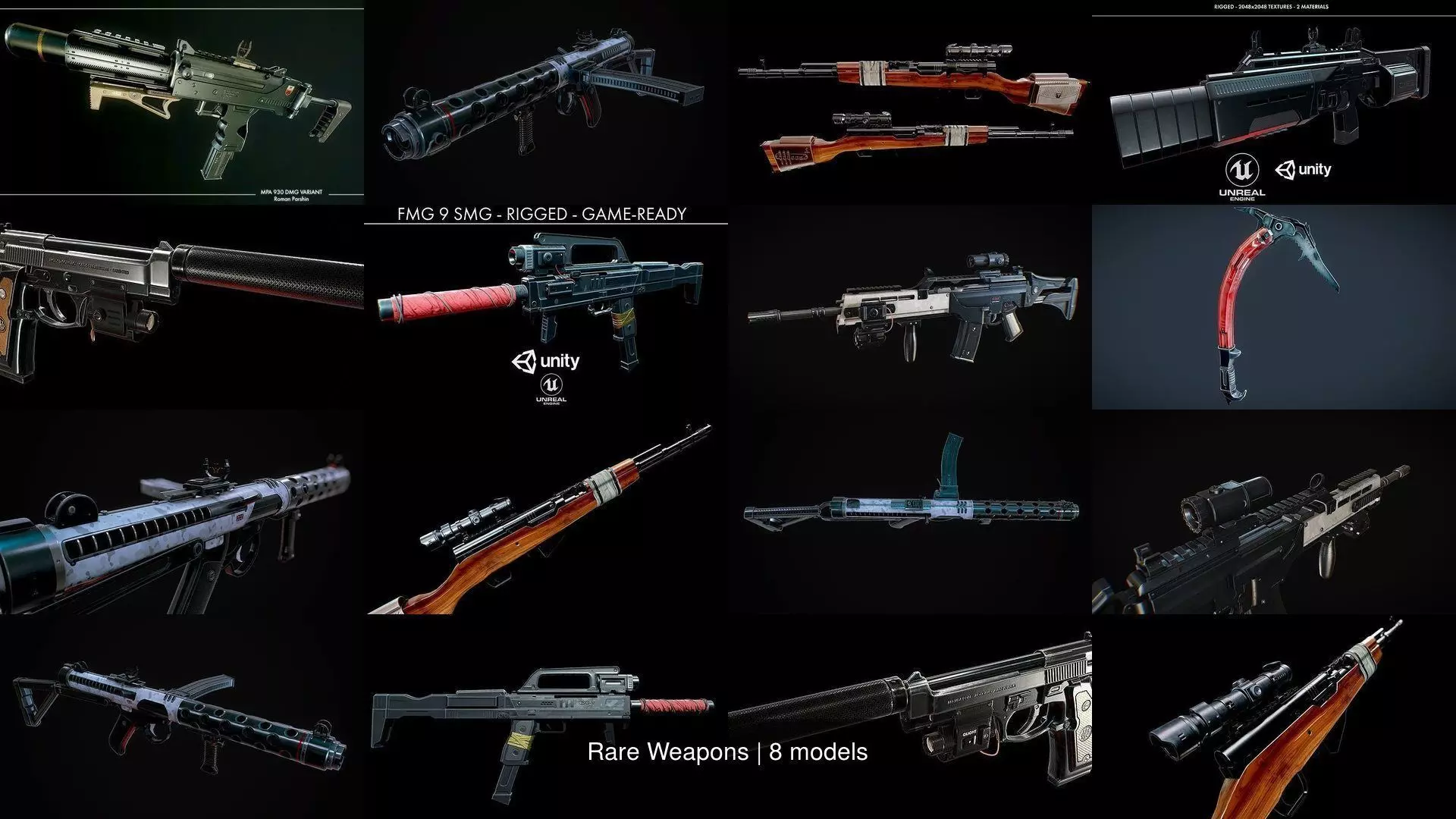 Rare Weapons 3D Model Collection_0