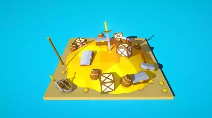 HIE Treasure N1 Low-poly 3D model