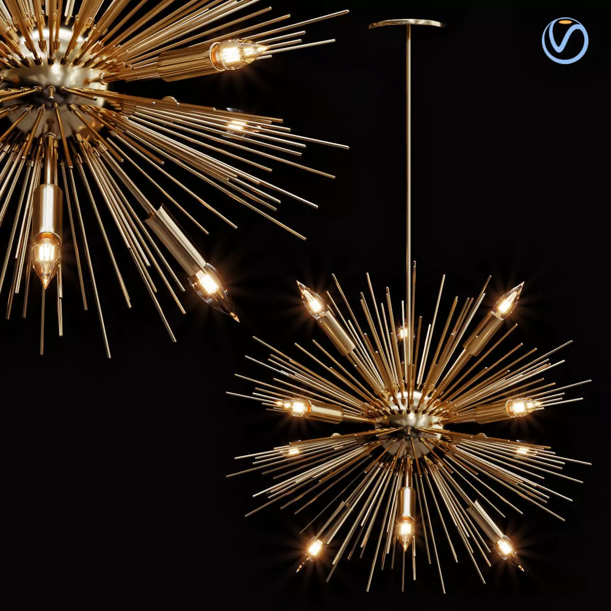 ASTRA Chandelier Sputnik 3D model_0
