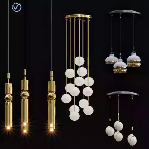Lee Broom pentant lamp collections 3D model