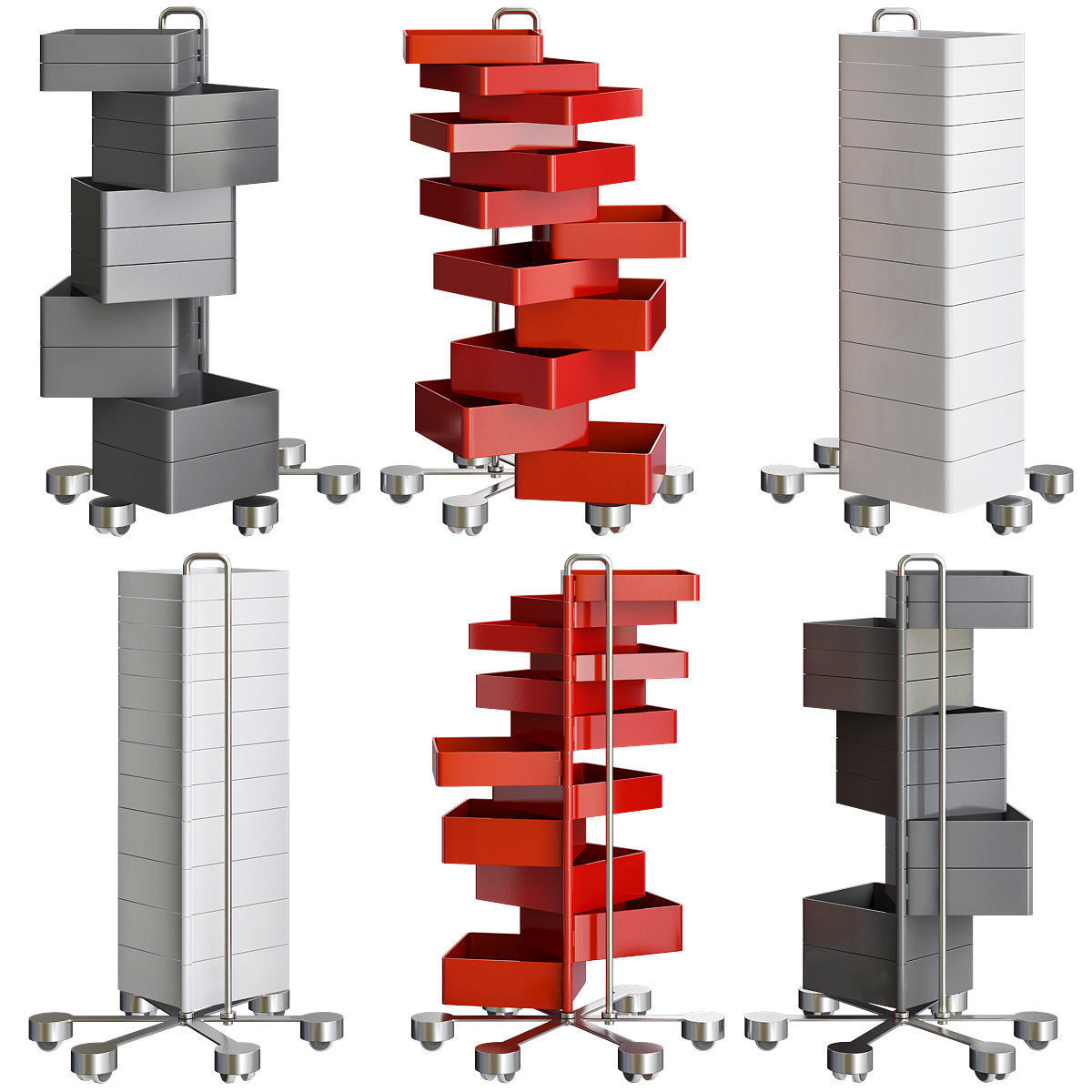 Collection of Sideboard Chest of drawer 3d model 29 pieces 3D model_2