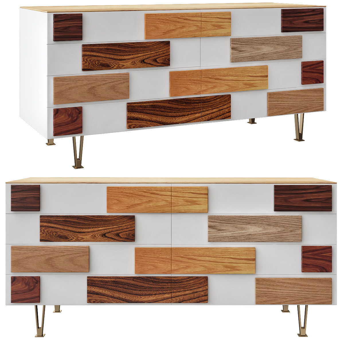 Collection of Sideboard Chest of drawer 3d model 29 pieces 3D model_12