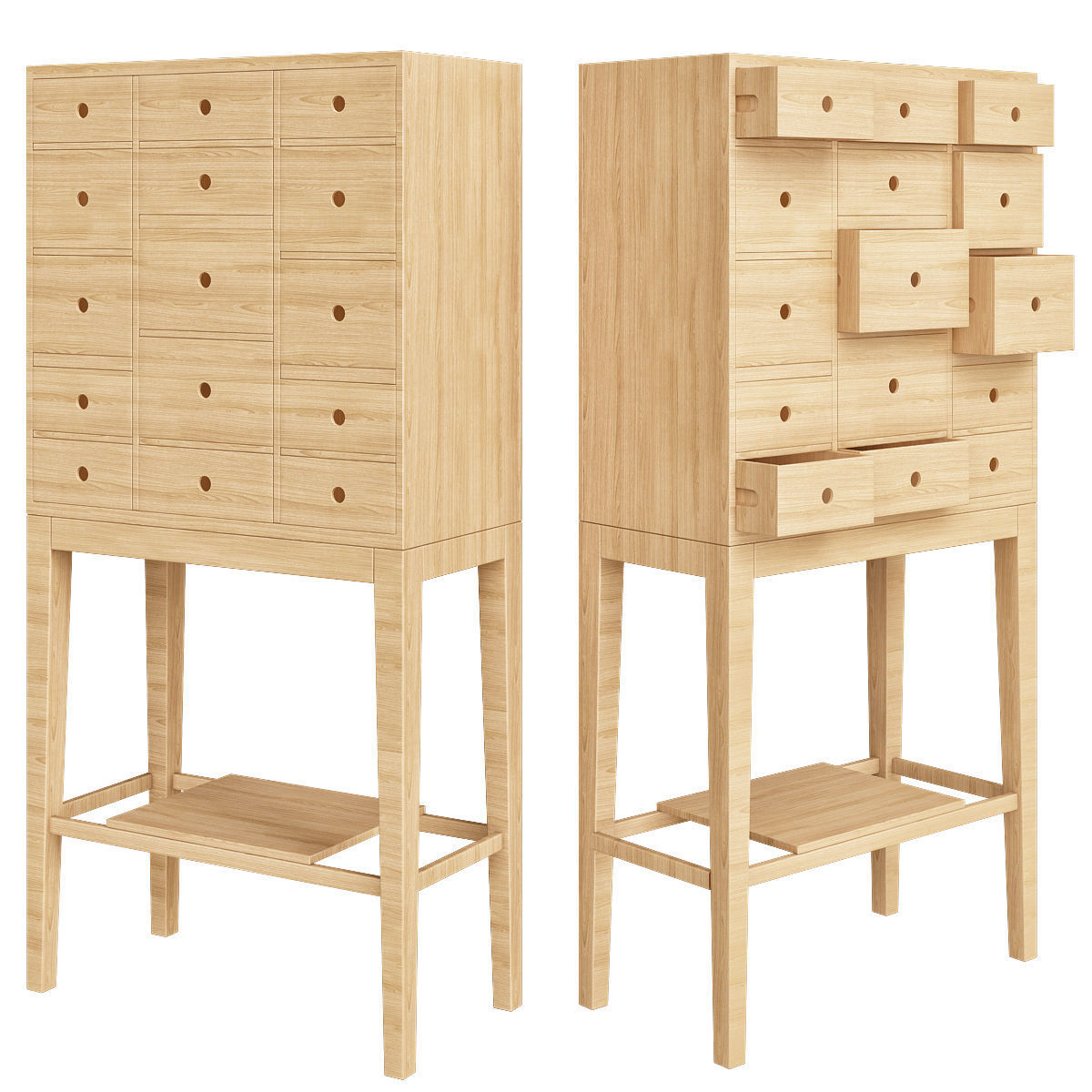 Collection of Sideboard Chest of drawer 3d model 29 pieces 3D model_22