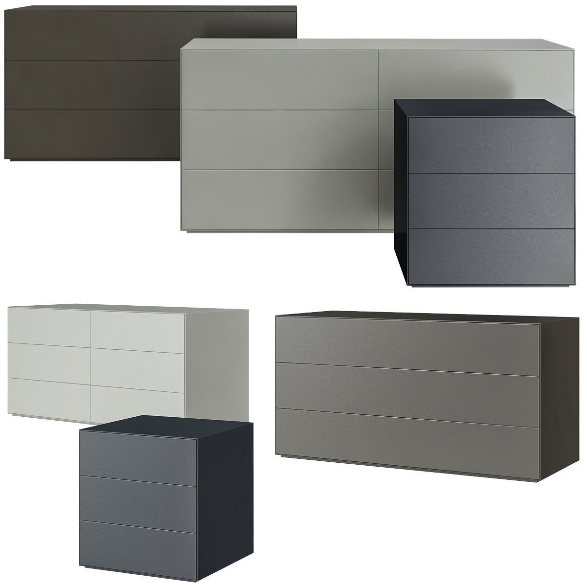 Collection of Sideboard Chest of drawer 3d model 29 pieces 3D model_7