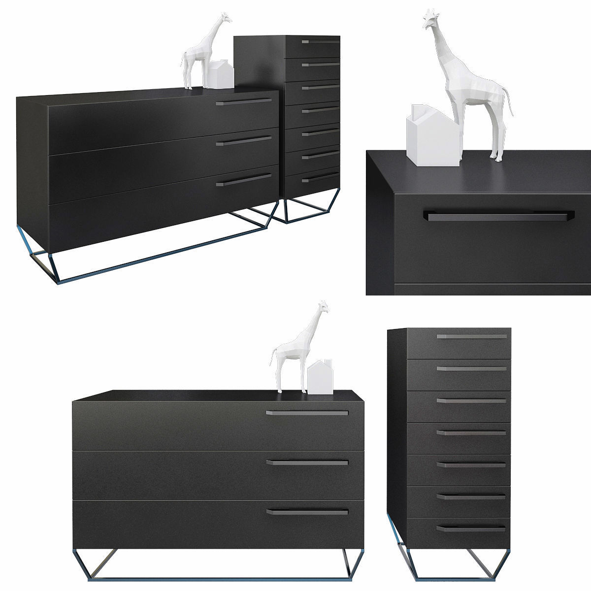 Collection of Sideboard Chest of drawer 3d model 29 pieces 3D model_3