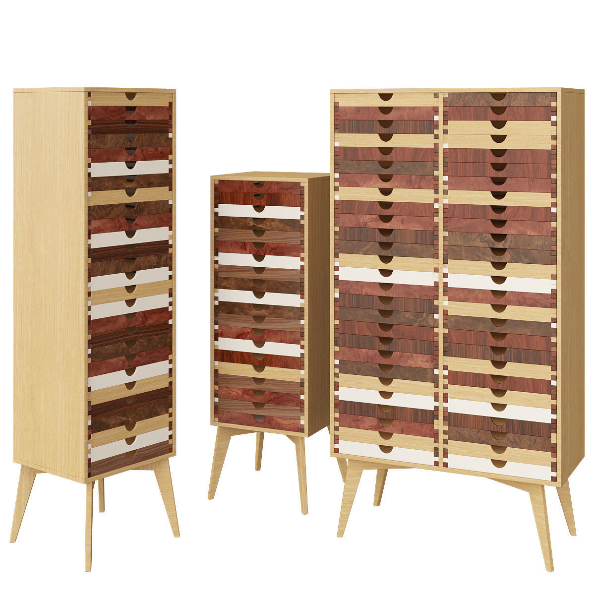 Collection of Sideboard Chest of drawer 3d model 29 pieces 3D model_21