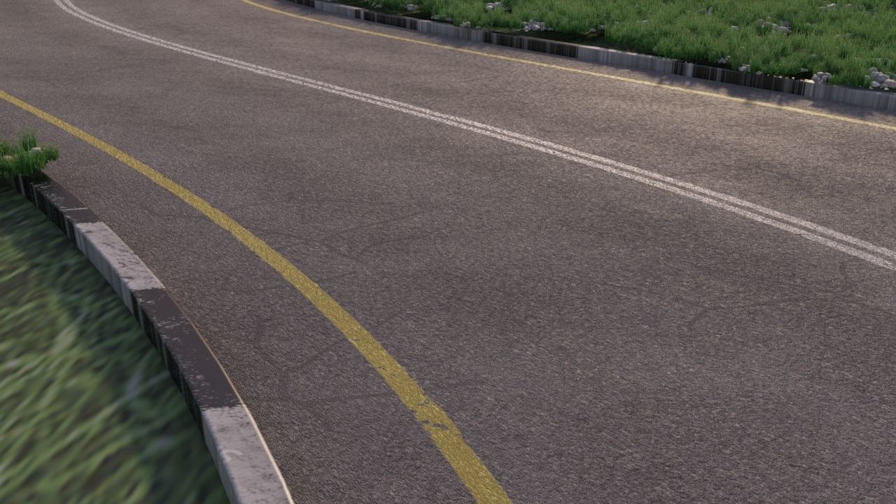 Realistic road winding in forest 3D model_4