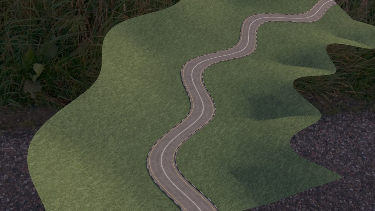 Realistic road winding in forest 3D model_7