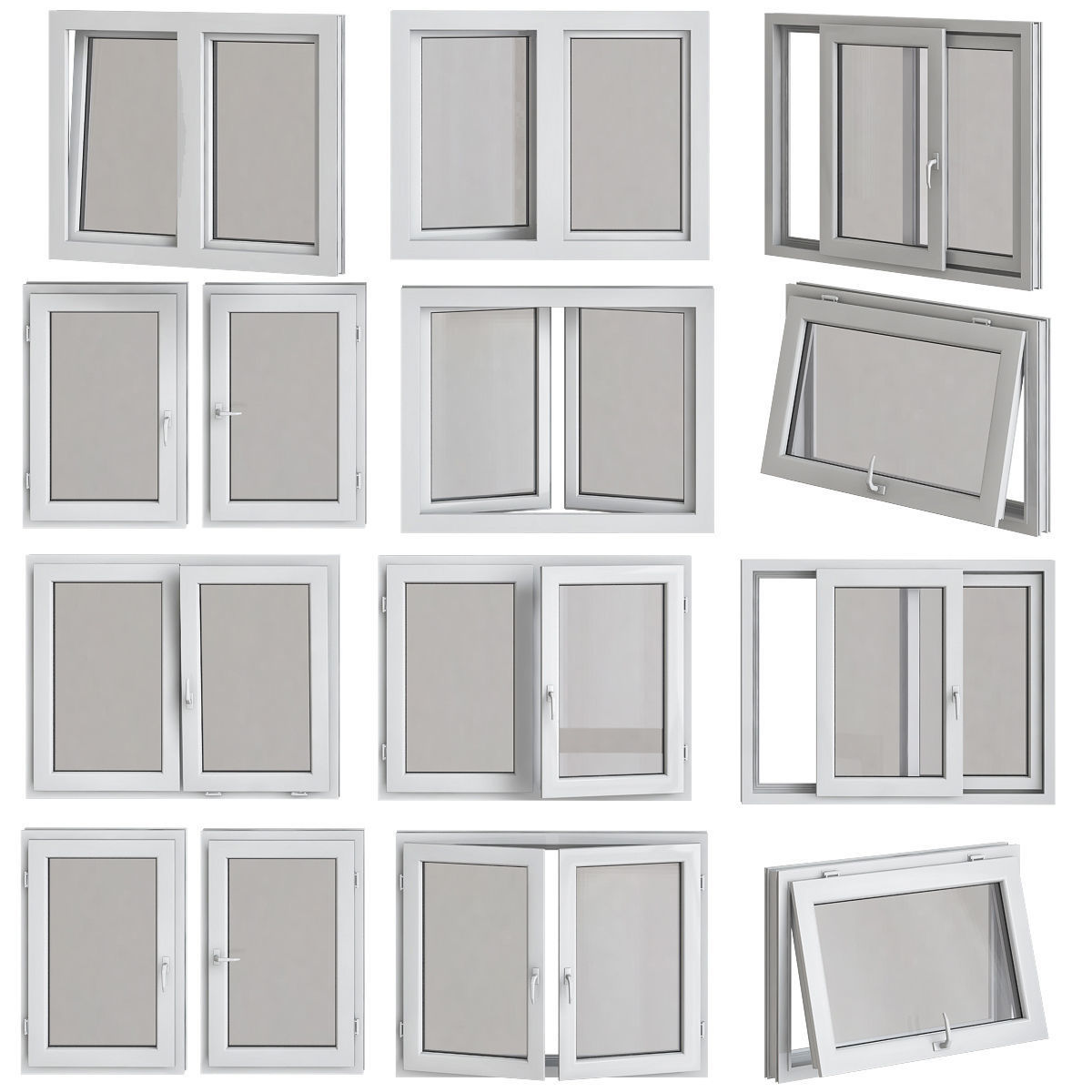 Windows 3d model Collection 9 pieces 3D model_8