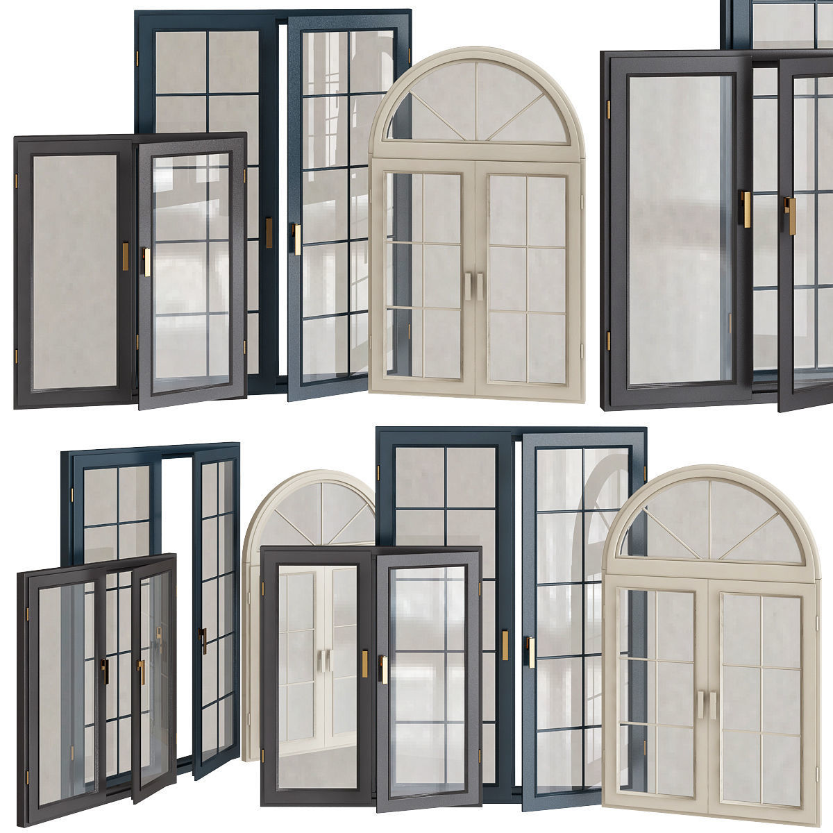 Windows 3d model Collection 9 pieces 3D model_7