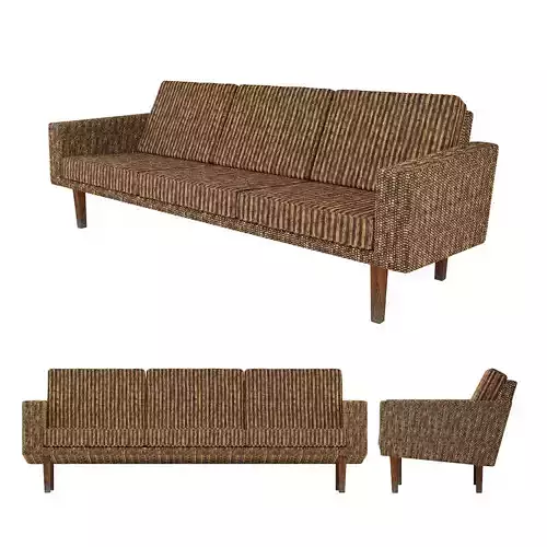 VINTAGE STYLE BROWN SOFA