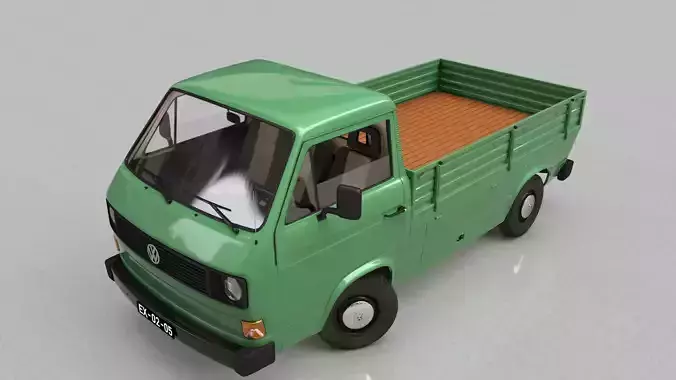 VOLKSWAGEN TRANSPORTER T3 PICKUP - 1979 3D model