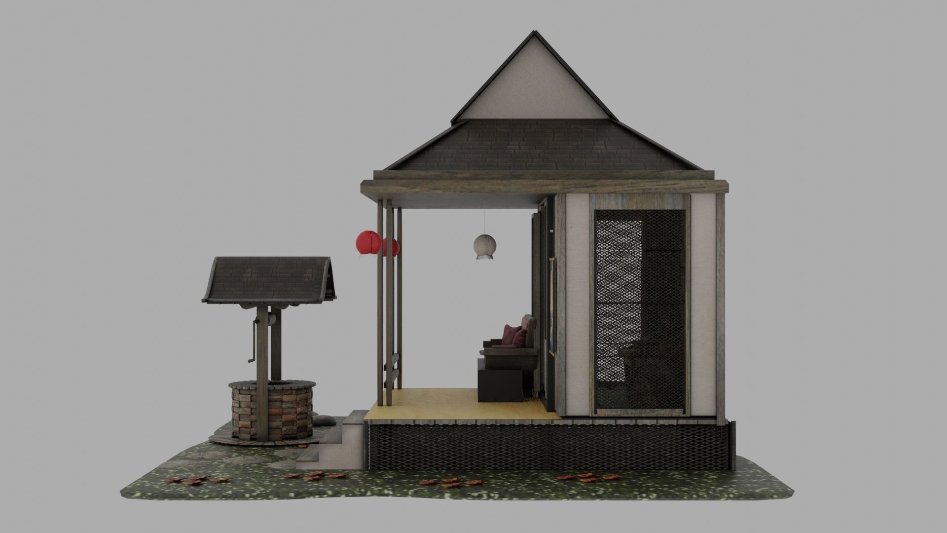 Tea House 3D model_1