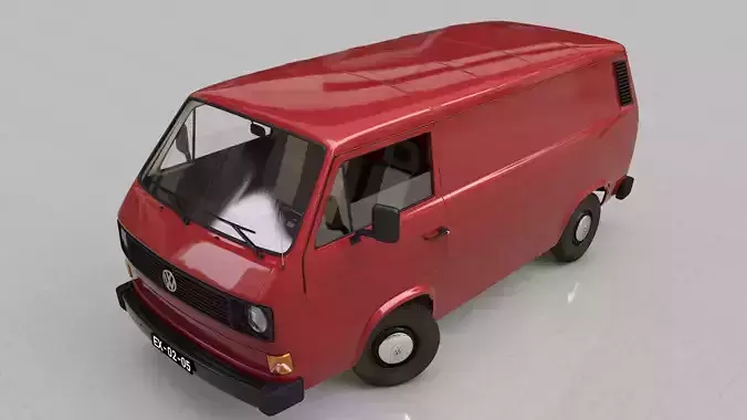 VOLKSWAGEN TRANSPORTER T3 CARGO - 1979 3D model