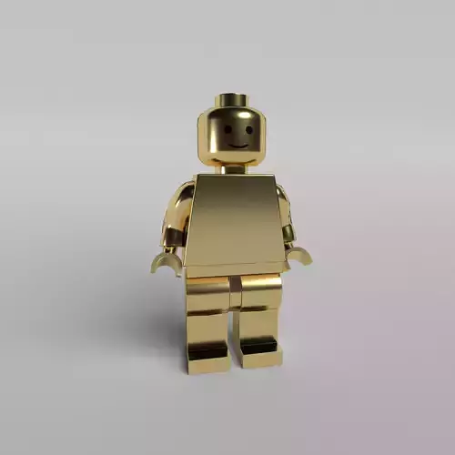 Lego Mini Figure Base Gold