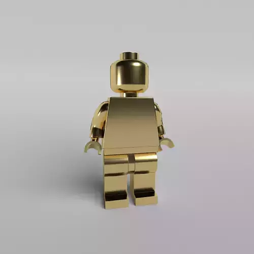 Lego Mini Figure Base Gold No Face