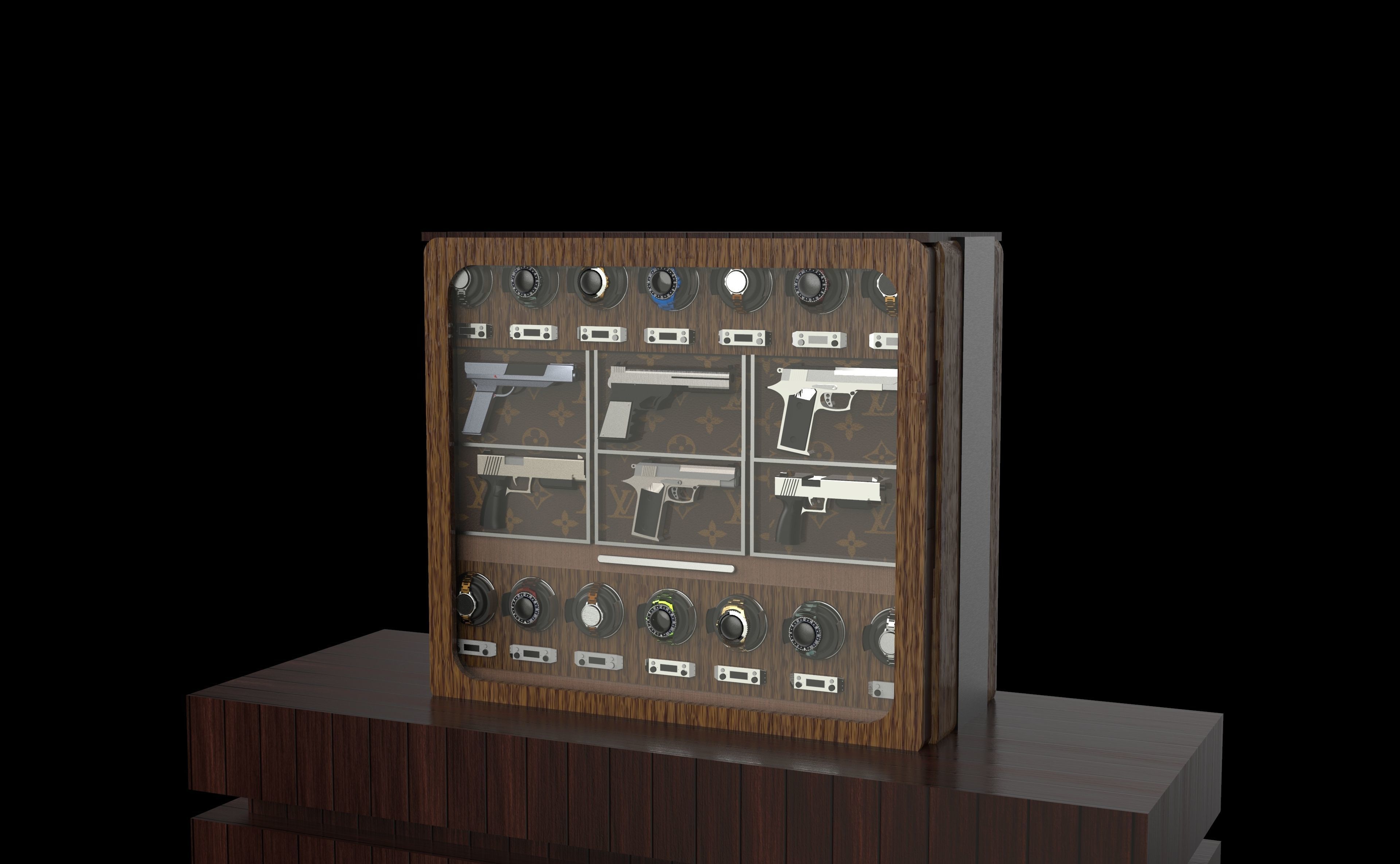 Watch and Gun Winders 3D model rigged CGTrader