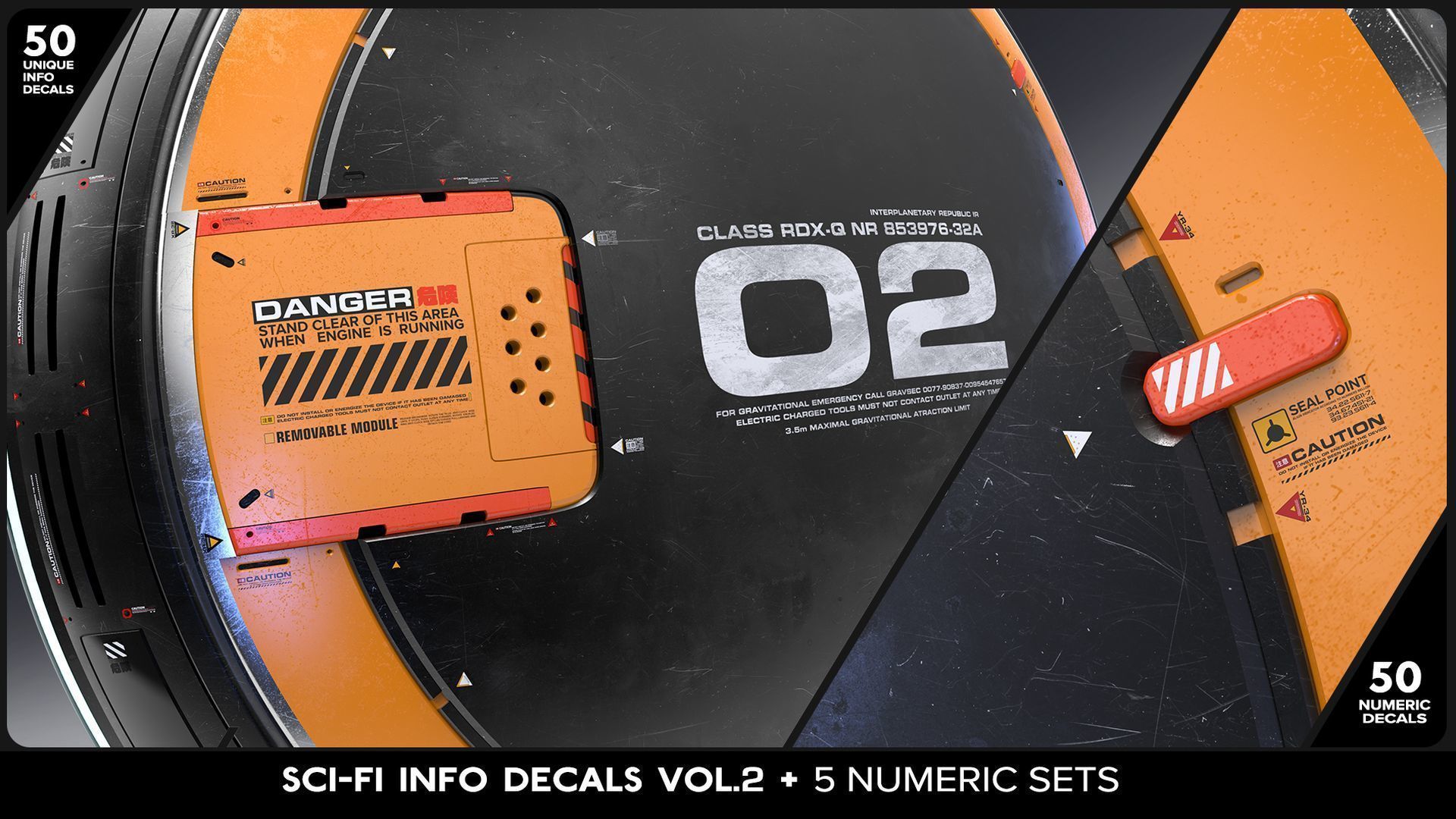 SCI FI Info Decals VOL 2 and Five Numeric Sets Texture_1