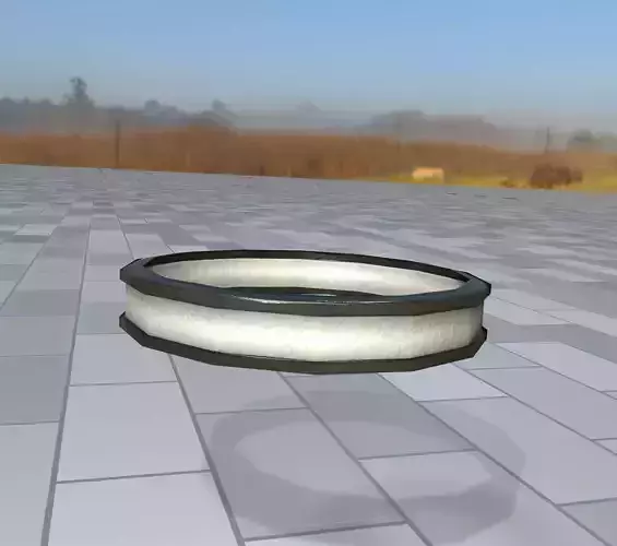 Ring for the  Iron Power Pole 1 - Object 122 Low-poly 3D model