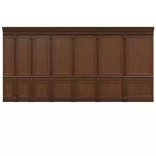 Threaded wood panels 014 Low-poly 3D model