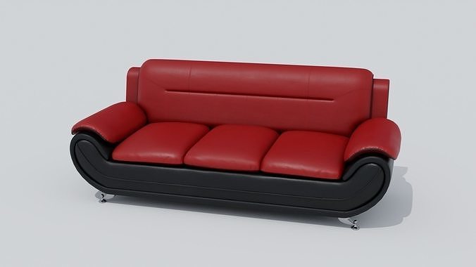 Sofa Modern Style Low-poly 3D model 4K textures Low-poly 3D model