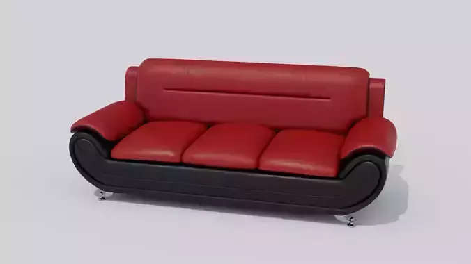 Sofa Modern Style Low-poly 3D model 4K textures