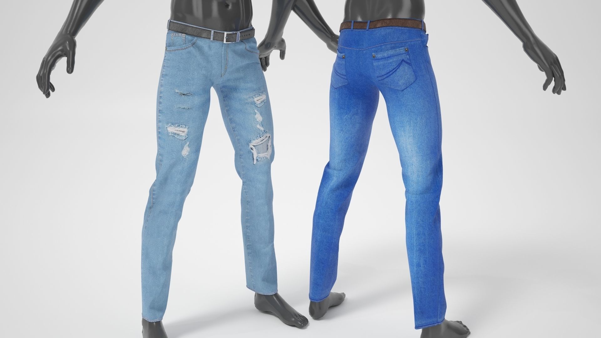 Male mannequins with clothes RELAXED pack 3D model_21