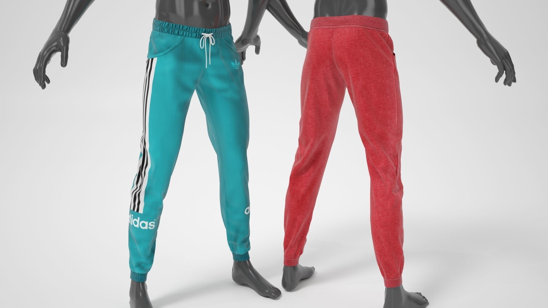 Male mannequins with clothes RELAXED pack 3D model_20