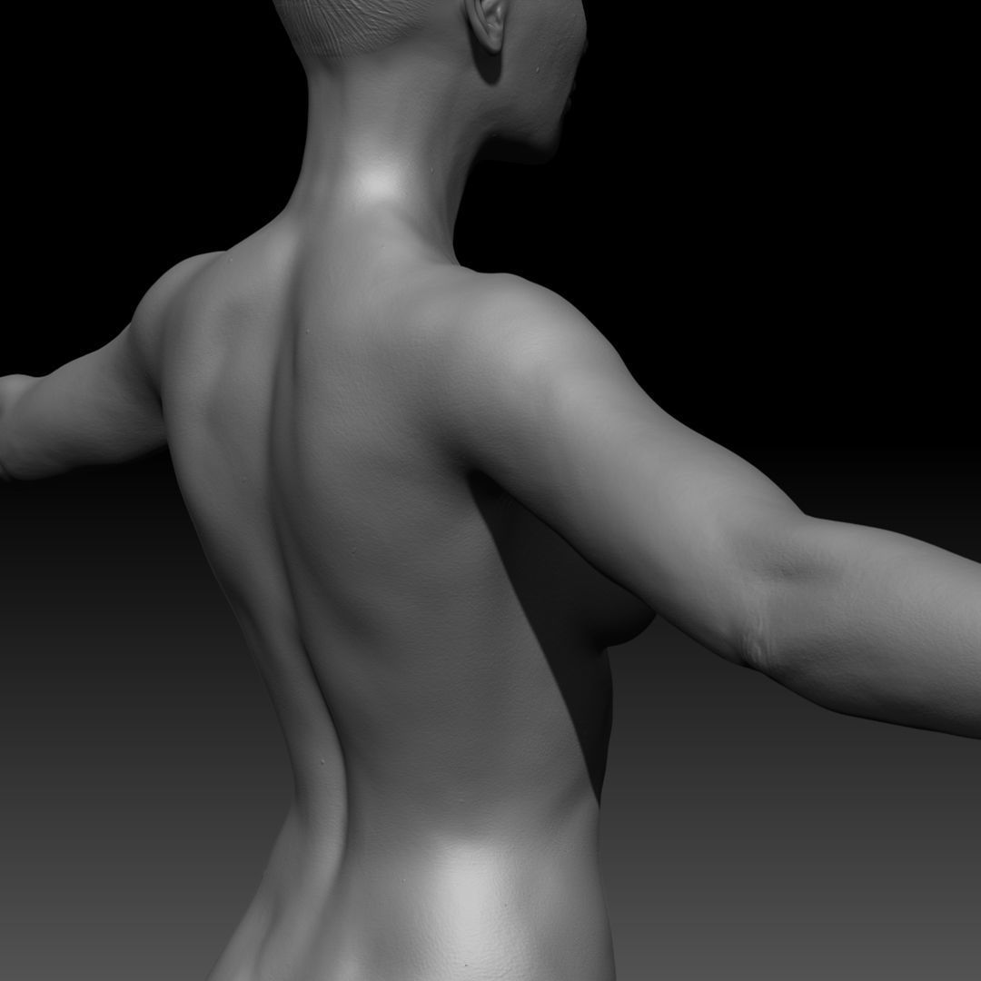 Realistic Woman - Female Body - Ultra High Detail Zbrush Sculpt 3D model_7