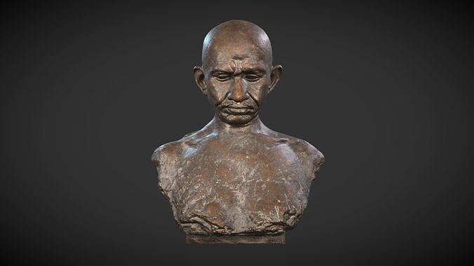 Gandhi by  Karmarkar Low-poly 3D model