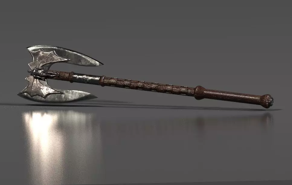 Axe model Low-poly 3D model_0