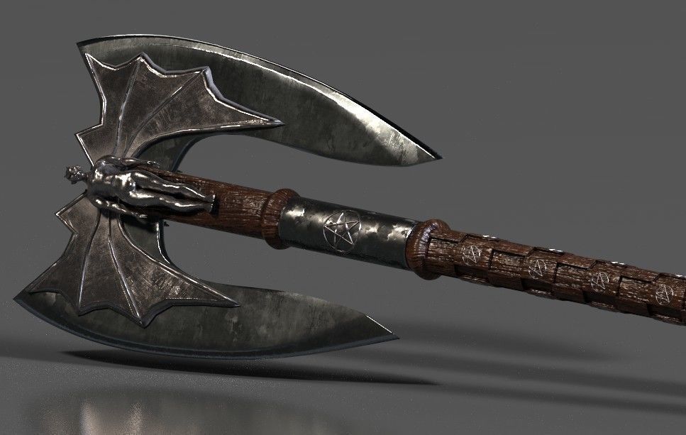 Axe model Low-poly 3D model_1