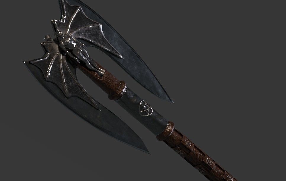 Axe model Low-poly 3D model_2